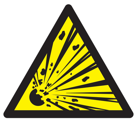 PANNEAU DANGER, MATIERES EXPLOSIVES 300X300X300MM TALIAPLAST - 729318