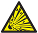 PANNEAU DANGER, MATIERES EXPLOSIVES 300X300X300MM TALIAPLAST - 729318