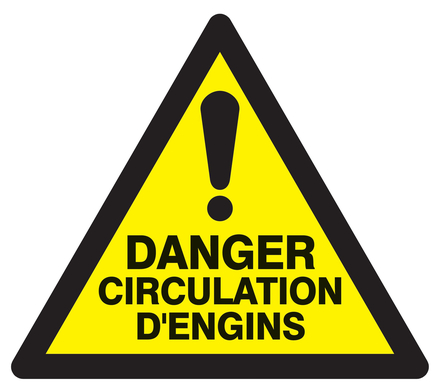 PANNEAU DANGER CIRCULATION D'ENGINS 300X300X300MM TALIAPLAST - 729331