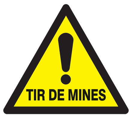 PANNEAU DANGER TIR DE MINES 300X300X300MM TALIAPLAST - 729333