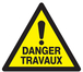 PANNEAU DANGER TRAVAUX 300X300X300MM TALIAPLAST - 729334