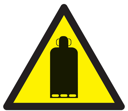 Panneau adhésif DANGER BOUTEILLE DE GAZ 300X300X300MM TALIAPLAST - 729336