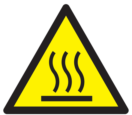 Panneau adhésif DANGER, SURFACE CHAUDE 300X300X300MM TALIAPLAST - 729340