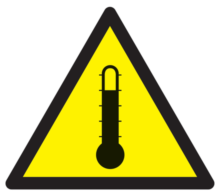 PANNEAU DANGER HAUTE TEMPERATURE 300X300X300MM TALIAPLAST - 729341