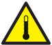 PANNEAU DANGER HAUTE TEMPERATURE 300X300X300MM TALIAPLAST - 729341
