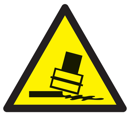 PANNEAU DANGER RISQUE DE BASCULEMENT 300X300X300MM TALIAPLAST - 729352