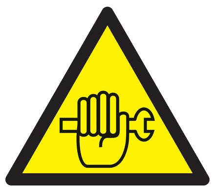Panneau adhésif DANGER TRAVAUX DE MAINTENANCE EN COURS 300X300X300MM TALIAPLAST - 729355