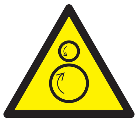 Panneau adhésif DANGER, ROULEAUX CONTRAROTATIFS 300X300X300MM TALIAPLAST - 729358