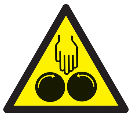 PANNEAU DANGER D'ECRASEMENT SOUS CYLINDRE 300X300X300MM TALIAPLAST - 729359