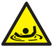 Panneau adhésif DANGER RISQUE DE NOYADE 300X300X300MM TALIAPLAST - 729364