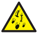 PANNEAU DANGER RISQUE DE CHUTE DE MATERIEL 100X100X100MM TALIAPLAST - 729910