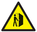 PANNEAU DANGER ATTENTION A L'OUVERTURE DE PORTE 100X100X100MM TALIAPLAST - 729918