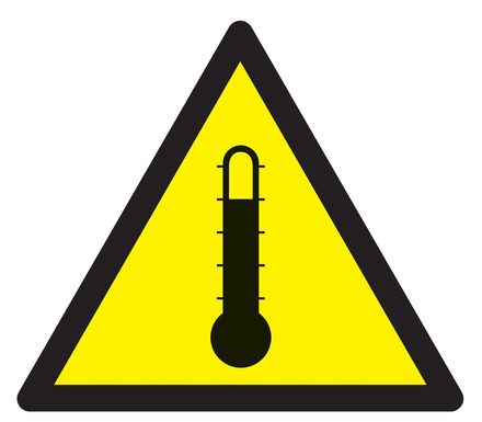 Panneau adhésif DANGER HAUTE TEMPERATURE 100X100X100MM TALIAPLAST - 729923