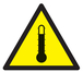 Panneau adhésif DANGER HAUTE TEMPERATURE 100X100X100MM TALIAPLAST - 729923