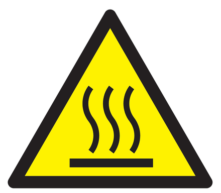 Panneau adhésif DANGER, SURFACE CHAUDE 100X100X100MM TALIAPLAST - 729924