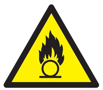 PANNEAU DANGER, SUBSTANCES COMBURANTES 100X100X100MM TALIAPLAST - 729930