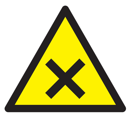 PANNEAU DANGER MATIERES NOCIVES OU IRRITANTES 100X100X100MM TALIAPLAST - 729933
