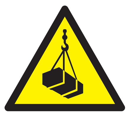 PANNEAU DANGER, CHARGES SUSPENDUES 100X100X100MM TALIAPLAST - 729934