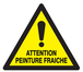 Panneau adhésif ATTENTION PEINTURE FRAICHE 100X100X100MM TALIAPLAST - 729936