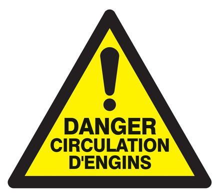 PANNEAU DANGER CIRCULATION D'ENGINS 100X100X100MM TALIAPLAST - 729937