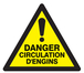 PANNEAU DANGER CIRCULATION D'ENGINS 100X100X100MM TALIAPLAST - 729937