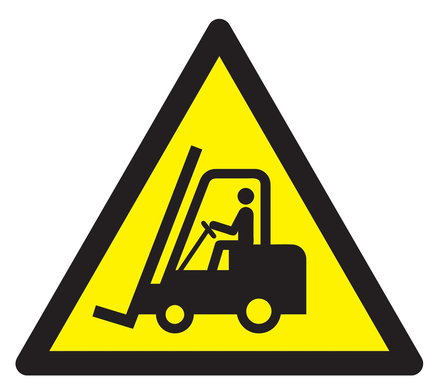 DANGER, CHAR. ELEVATEURS/VEH. INDUSTRIELS 100x100x100mm TALIAPLAST - 729941