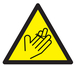 PANNEAU DANGER, ATTENTION A VOS MAINS 100X100X100MM TALIAPLAST - 729944