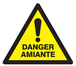 PANNEAU DANGER AMIANTE 100X100X100MM TALIAPLAST - 729960