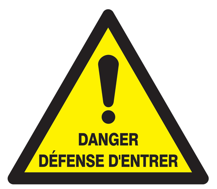 PANNEAU DANGER DEFENSE D'ENTRER 100X100X100MM TALIAPLAST - 729961