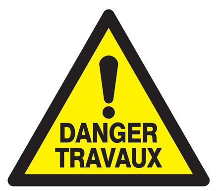 PANNEAU DANGER TRAVAUX 100X100X100MM TALIAPLAST - 729962