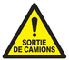 PANNEAU DANGER SORTIE DE CAMIONS 100X100X100MM TALIAPLAST - 729963