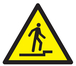 Panneau de danger 100X100X100 ADHESIF Acces accidente vers le haut 100x100x100mm TALIAPLAST - 729967