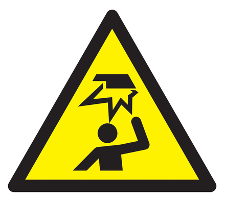 Panneau adhésif DANGER, OBSTACLE EN HAUTEUR 100X100X100MM TALIAPLAST - 729969