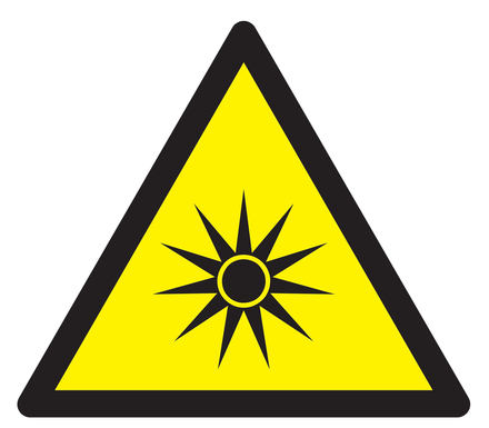 PANNEAU DANGER, RAYONNEMENT OPTIQUE 100X100X100MM TALIAPLAST - 729970