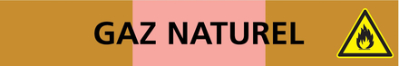 PANNEAU GAZ NATUREL 312X52MM (10 ADHESIFS POUR TUYAUTERIE) TALIAPLAST - 730527