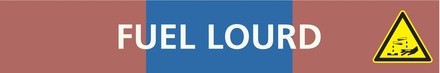 Signalétique de marquage LIQUIDE 312X52 Fuel lourd 312x52mm (10 adhesifs pour tuyauterie) TALIAPLAST - 730620