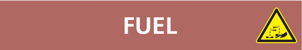 Signalétique de marquage LIQUIDE 222X37 Fuel 222x37mm (20 adhesifs pour tuyauterie) TALIAPLAST - 731616