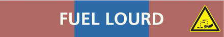Signalétique de marquage LIQUIDE 222X37 Fuel lourd 222x37mm (20 adhesifs pour tuyauterie) TALIAPLAST - 731620