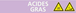 Signalétique de marquage ACIDES 222X37 Acide gras 222x37mm (20 adhesifs pour tuyauterie) TALIAPLAST - 731710