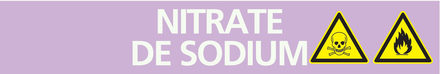 Signalétique de marquage ACIDES 222X37 Nitrate de sodium 222x37mm (20 adhesifs tuyauterie) TALIAPLAST - 731729