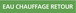 EAU CHAUFFAGE RETOUR 156x26mm (20 ADHESIFS TUYAUTERIE) TALIAPLAST - 732138