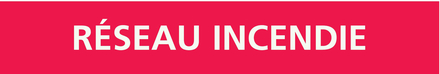 Signalétique de marquage INCENDIE 156X26 Réseau incendie 156x26mm (20 adhesifs pour tuyauterie) TALIAPLAST - 732407