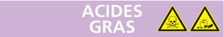 Signalétique de marquage ACIDES 156X26 Acide gras 156x26mm (20 adhesifs pour tuyauterie) TALIAPLAST - 732710
