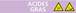 Signalétique de marquage ACIDES 156X26 Acide gras 156x26mm (20 adhesifs pour tuyauterie) TALIAPLAST - 732710