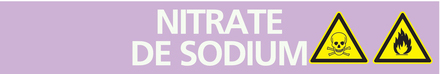 Signalétique de marquage ACIDES 156X26 Nitrate de sodium 156x26mm (20 adhesifs tuyauterie) TALIAPLAST - 732729