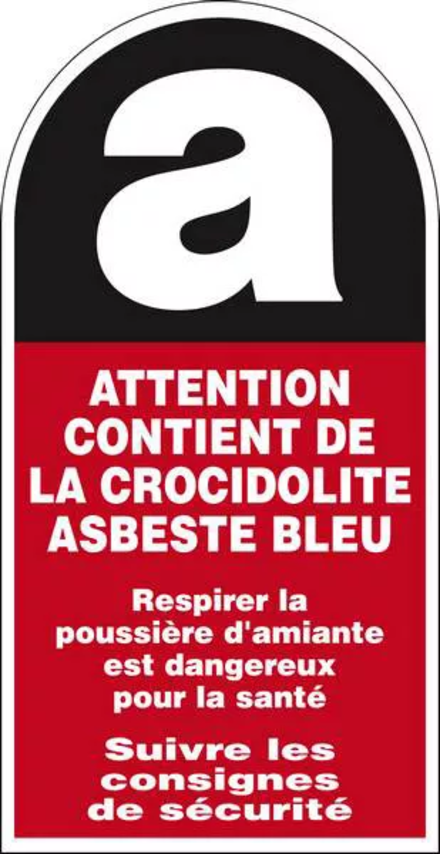 ATTENTION CONTIENT DE LA CROCIDOLITE 56x109mm (10 uni.) TALIAPLAST - 733904