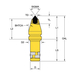 Pic rotatif en carbure de tungstène 25 mm - KENNAMETAL - 1010787