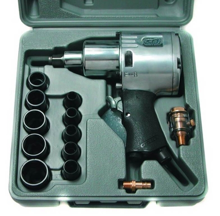 CLE A CHOCS 1/2' + 10 DOUILLES CHOCS+ALLONGE EN COFFRET SAM OUTILLAGE - 114490