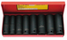 COFFRET DE 8 DOUILLES CHOCS LONGUES 1/2 DE 13 A 24 MM SAM OUTILLAGE - 19141