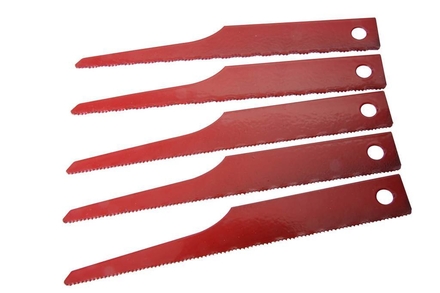 Jeu de 5 lames de scie 10 dents/cm (aciers courants) SAM OUTILLAGE - 19803